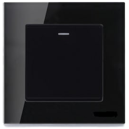 Întrerupător unitar incorporabil cu iluminare negru 10A IP20 220V rita Mutlusan