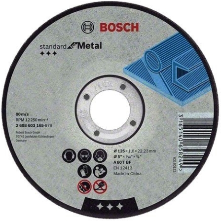 125 * 22.23 mm disc de tăiere metal Bosch