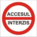 Indicator 150x150mm acces interzis