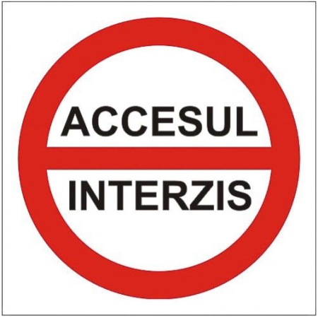 Indicator 150x150mm acces interzis
