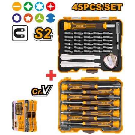 SET DE SURUBELNITE CU BITI 45BUC INGCO