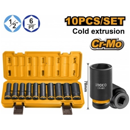 SET DE CHEIE TUBULARA 10-24MM IMPACT LUNG INGCO