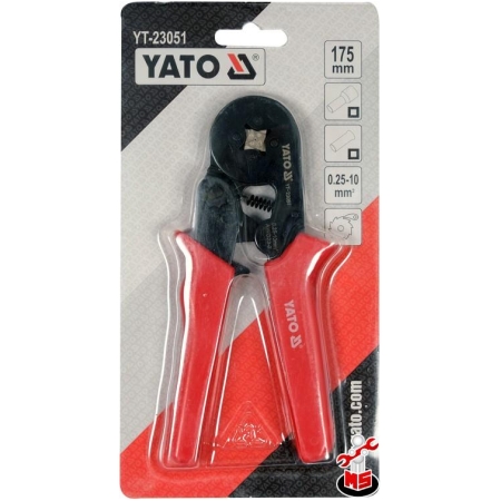 CLESTE PENTRU SERTIZARE CONECTORI CU MANSON 0.25-10mm CU CLICHET YATO