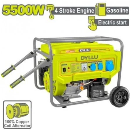 GENERATOR PE BENZINA PORTATIV 5500W 220V CU STARTER DYLLU