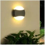 Felinar de fațadă 2*6W 3000K negru de exterior 160X35MM 220V metal+PVC IP54 LUMINA LED