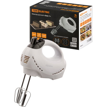 MIXER MANUAL 200W 5 VITEZE 2 SET. DUZE ALB<ZEUS>