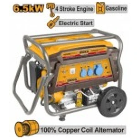 GENERATOR PORTATIV PE BENZINA 6.5KW 220V INGCO