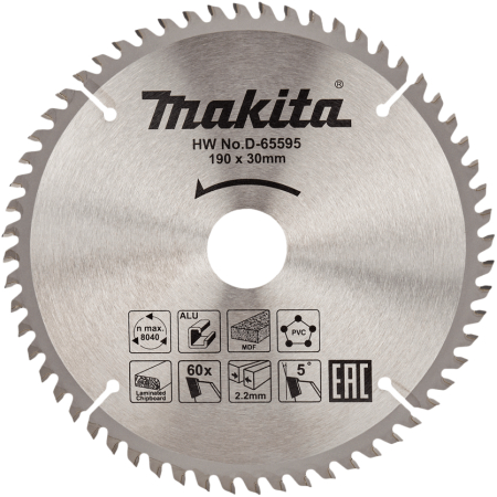 DISC FERESTRAU CIRC MULTIMATERIAL 190X30X60 MAKITA