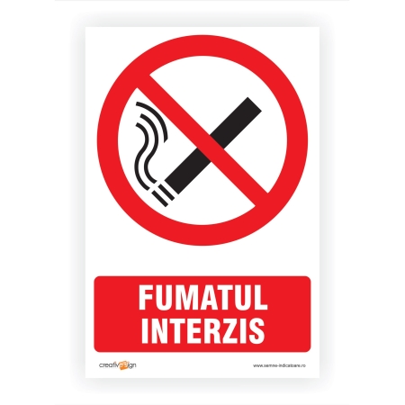 Indicator 150x150mm fumat interzis