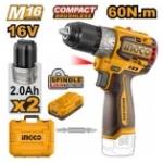 MASINA DE GAURIT SI INSURUBAT CU ACUMULATOR LI-ION 16V 2.0AH.M INGCO