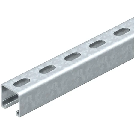 PROFIL DIN METAL ZINCAT PERFORAT TIP C 41*41*3000mm (PENTRU PANOURI SOLARE)