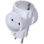 Адаптер с 3 зетками белая 220B-220B 10A 220B-220B
