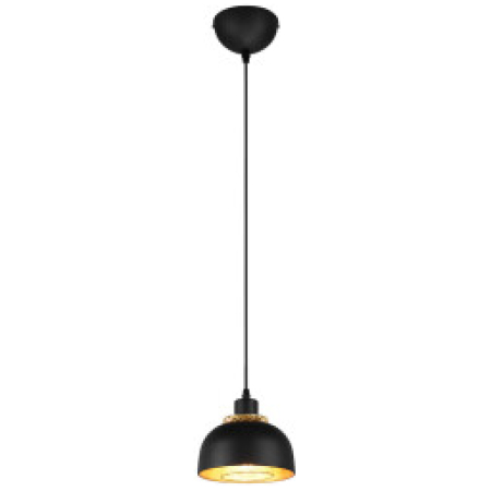 PENDUL PUNCH 1xE27 40W 230V 35CM H=150CM IP20 NEGRU MAT TRIO