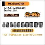 Set cap cheie tubulara pentru impact 10-24mm INGCO