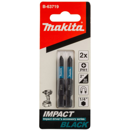 SET 2 BITI IMPACT HEX 1/4 PH1 50MM MAKITA