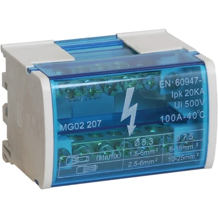BLOC DE DISTRIBUTIE 2X7 100A L+PEN