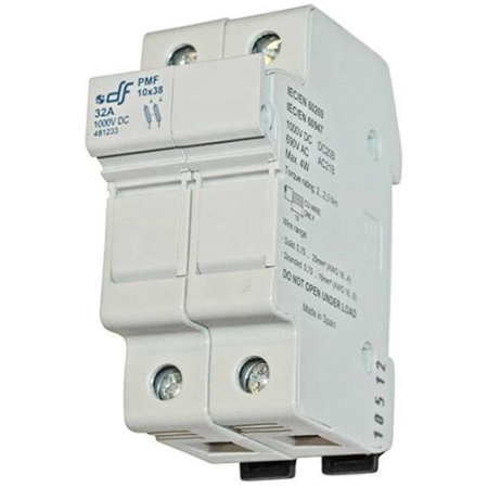SUPORT PENTRU SIGURANTE 1000V DC 2P 32A GPV 10*38mm VECAS