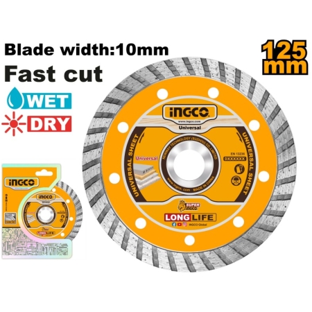 DISC DIAMANT TURBO 125mm INGCO