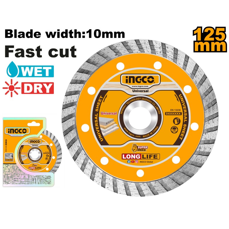 DISC DIAMANT TURBO 125mm INGCO DISC DIAMANT TURBO 125mm INGCO