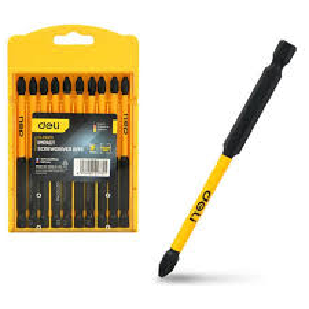 SET DE 10 BITI DE SURUBELNITA  PH2X100MM DELI