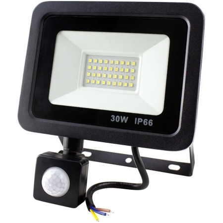 PROJECTOR LED CU SENSOR 30W 5000K NEGRU TOSHIBA