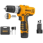 Дрель/Шуруповёрт 12V 2X1.5A аккумулятор INGCO