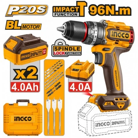 MASINA DE INSURUBAT SI GAURIT IMPACT PE ACUM 2X4.0AH 96N.M INGCO MASINA DE INSURUBAT SI GAURIT IMPACT PE ACUM 2X4.0AH 96N.M INGCO