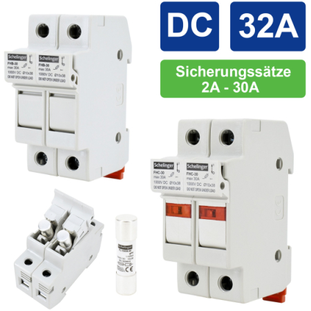 SUPORT PENTRU SIGURANTE 1000V DC 2P 32A GPV 10*38mm SCHELINGER