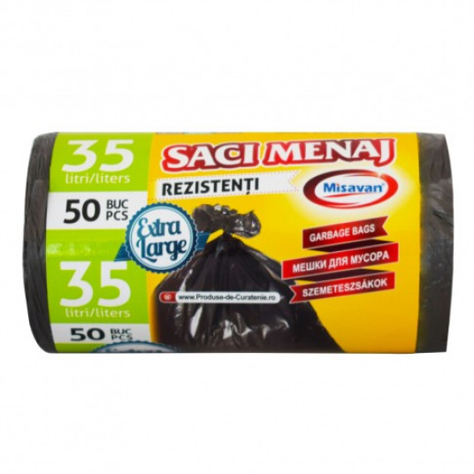 SACI GUNOI REZISTENTI 35L 50BUC. SACI GUNOI REZISTENTI 35L 50BUC.