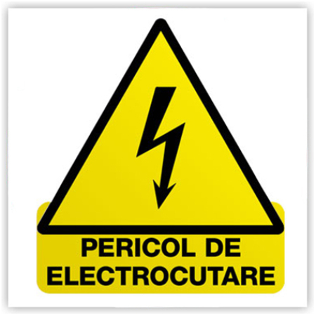 Autocolant 96*110cm pericol de electrocutare