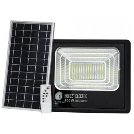 Proiector led cu panou solar 100W IP65 Horoz